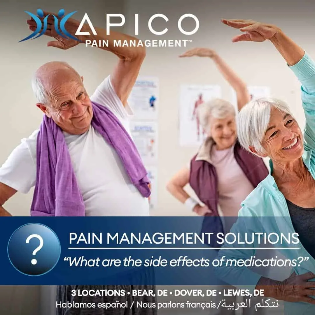 Image of a man and woman stretching, because they found the best pain management doctor in Delaware, Rany T. Abdallah, MD PhD MBA.