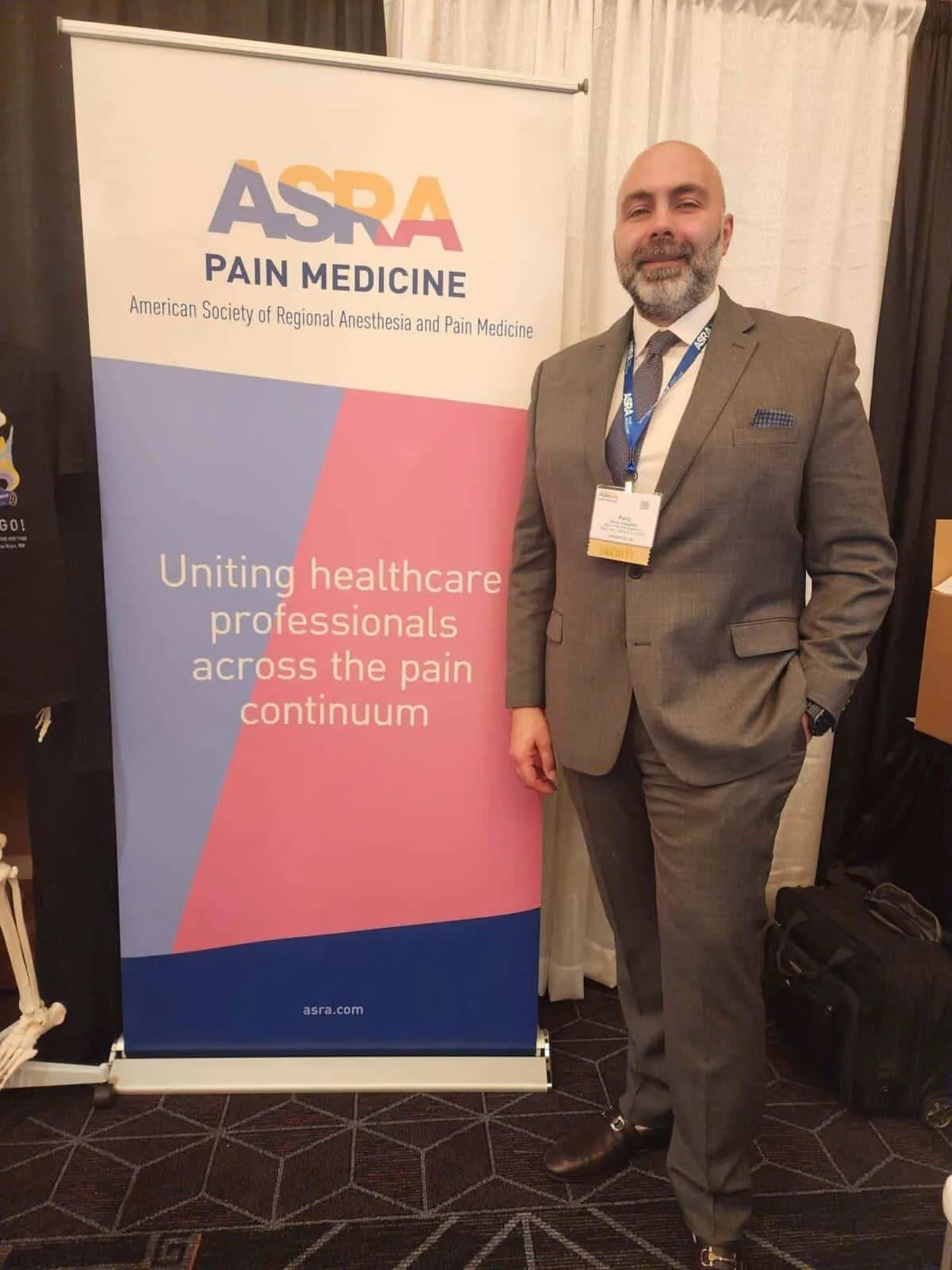 Image of Dr. Abdallah where he Just  attended the American Society of Regional Anesthesia and Pain Management (ASRA PM) conference in Las Vegas, where I had the incredible opportunity to teach