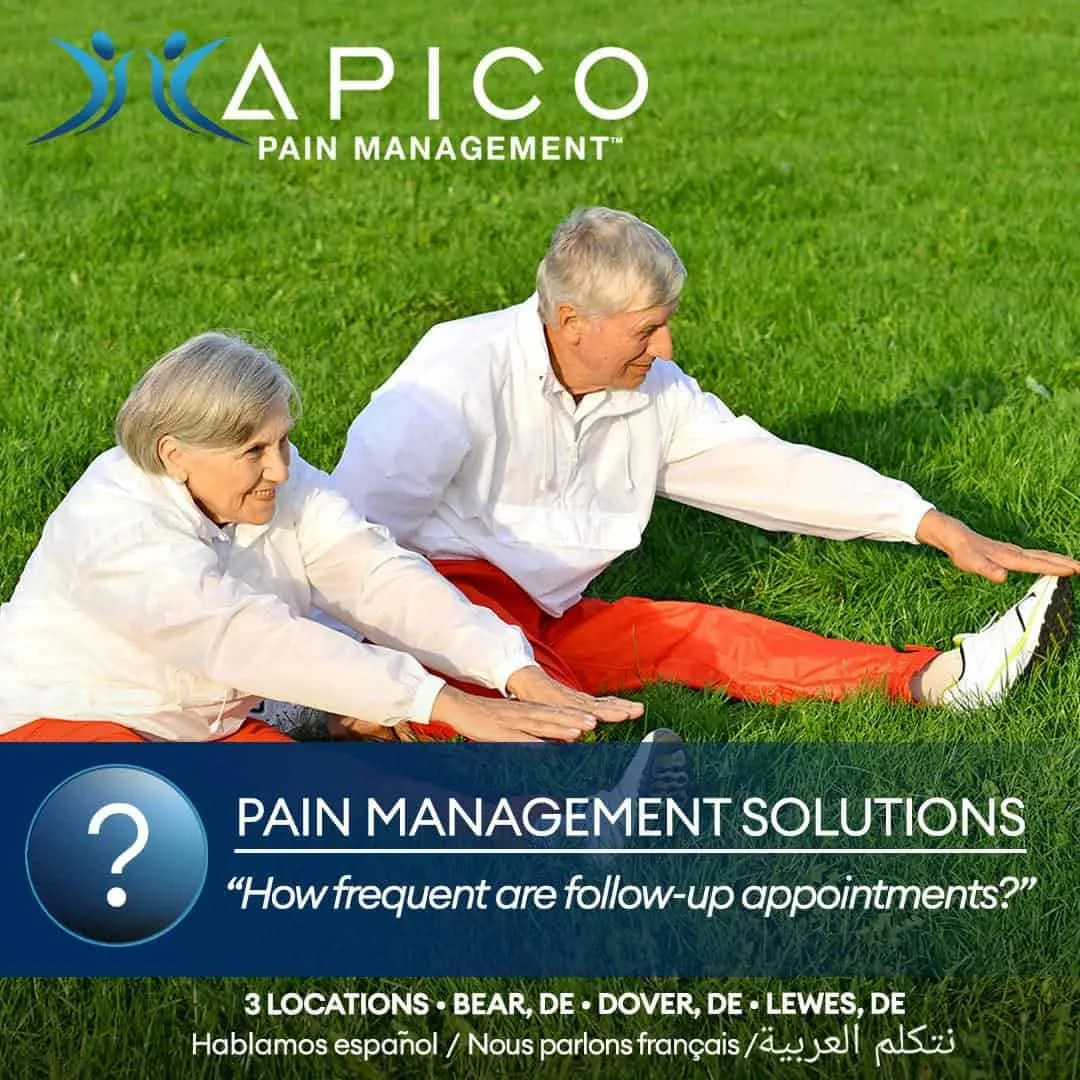 Image of a man and woman stretching to relieve chronic pain, a suggested by Rany T. Abdallah, MD PhD MBA their pain management doctor in Delaware.