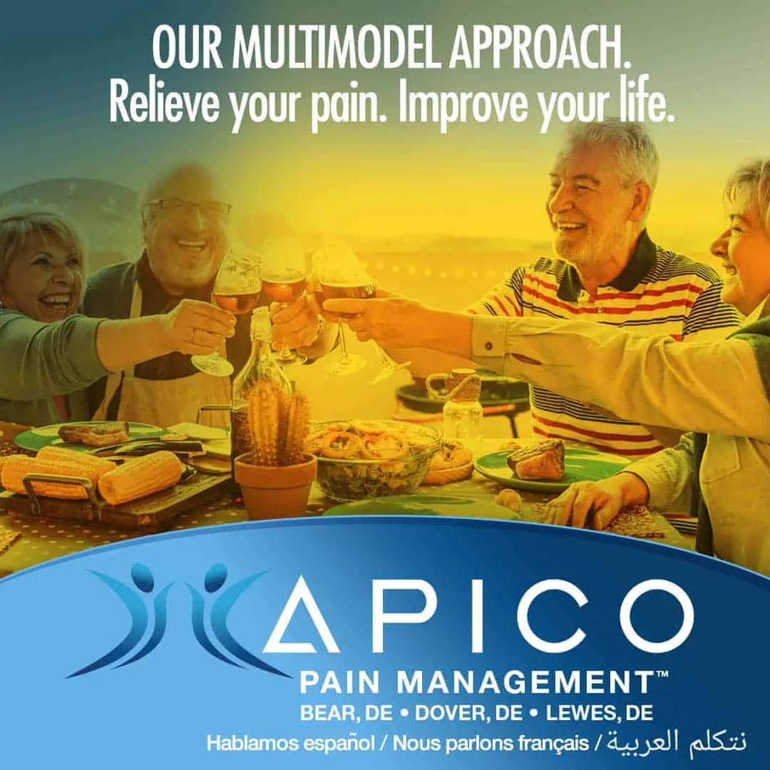 Image of friends toasting, because they no longer are in chronic pain.