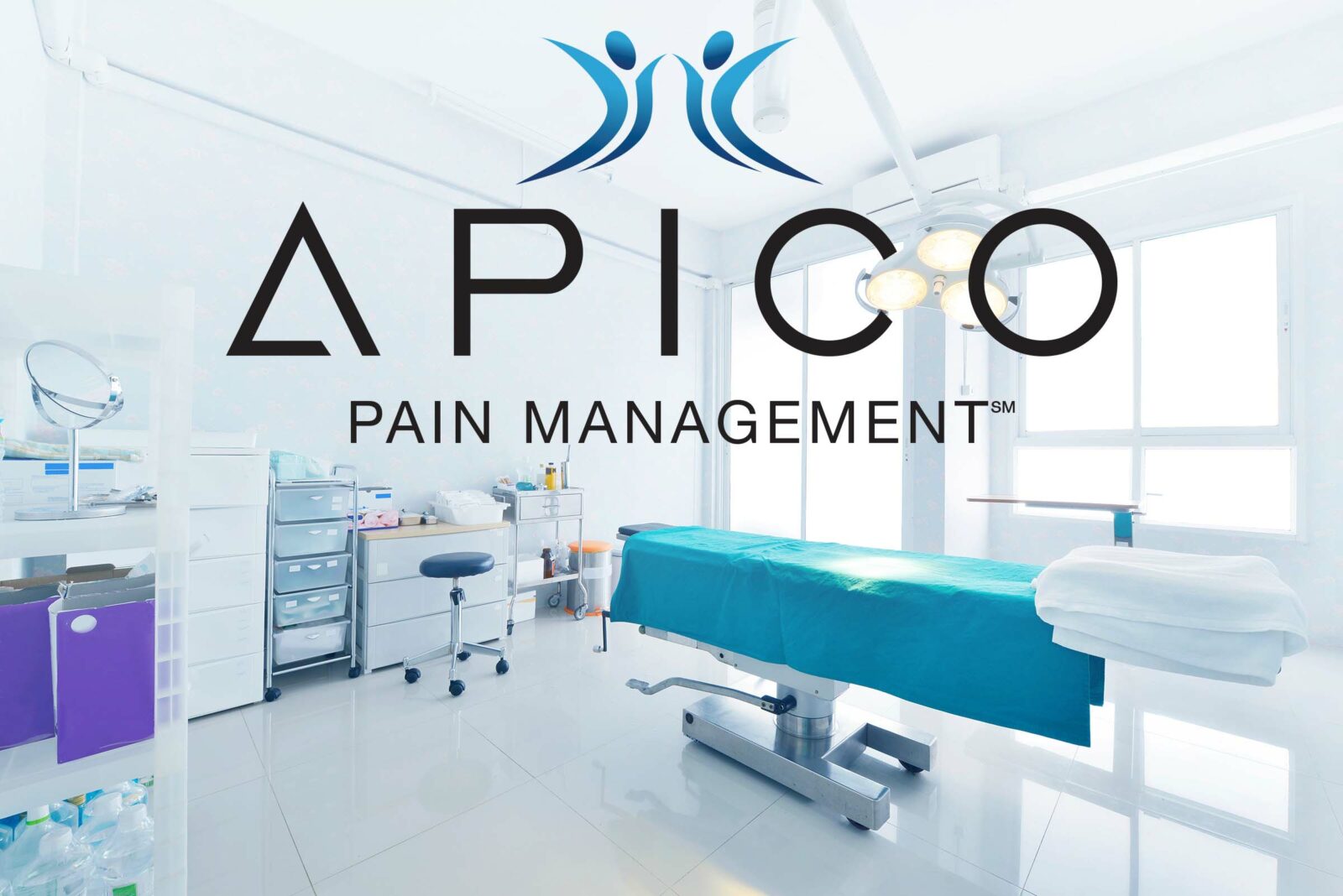 IMAGE OF SURGICAL ROOM WITH APICO LOGO OVERLAY